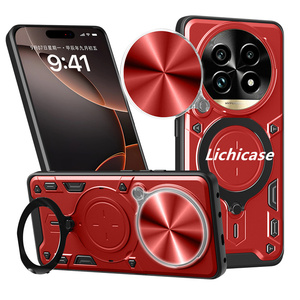 Lichicase Push WindowAnti-drop couverture Mobile pour Realme 14 Pro + 5G voiture Adsorption robuste béquille étuis de téléphone portable - Product Image 4