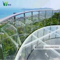 Rampe de balustrade moderne en acier inoxydable sans cadre, de haute qualité, résistante à l'eau et à la rouille, pour escalier, villa, balcon