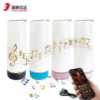 Cadeaux de Noël : Bouteille d'eau sport 600 ml pour haut-parleur V5.4 avec micro intégré, portable, en acier inoxydable 304, LED colorées