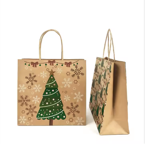 Sofisticado diseño <span class=keywords><strong>invencible</strong></span> Bolsas de papel Kraft de alta calidad Producto DE PROMOCIÓN DE Navidad ergonómico - Product Image 5