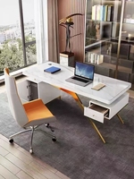 Bureau et chaise de bureau à domicile noir Design bureau de travail en pierre de luxe meubles de Table de bureau modernes