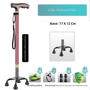 Adjustable Walking Stick 2 Section Stable Anti-Skid Crutch Old Man Hiking Cane Different Colors - Product Image 5