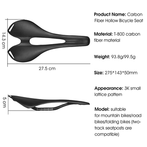 WEST BIKING-Coussin de selle de vélo de route, mat, brillant, noir, ultraléger, matériel en cuir de style simple - Product Image 4