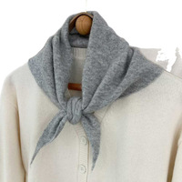 Écharpe en tricot, écharpe triangulaire automne-hiver avec cachemire, petite écharpe pour femmes, châle chaud, écharpe en tricot pour le cou