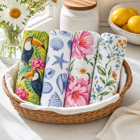 HOSHOM Essuie-vaisselle doux et absorbant en coton, torchons en toile de coton pour la cuisine domestique et l'essuyage quotidien