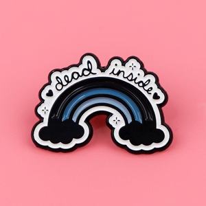 Broche « <span class=keywords><strong>Dead</strong></span> Inside » en métal, badge créatif avec lettres anglaises, bijoux, accessoires de vêtements - Product Image 1