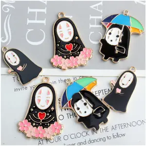 Mode créatif dessin animé Anime <span class=keywords><strong>esprit</strong></span> loin sans visage homme <span class=keywords><strong>fantôme</strong></span> mignon boucles d'oreilles bijoux - Product Image 1