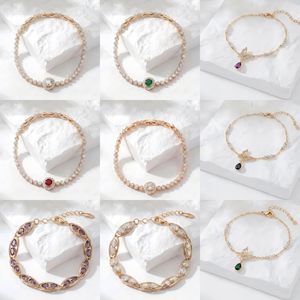 Colección <span class=keywords><strong>de</strong></span> Pulseras XUPING con Circonitas Cúbicas Variadas y Baño <span class=keywords><strong>de</strong></span> Oro, Pulseras <span class=keywords><strong>de</strong></span> Moda y Pulseras Tennis al por Mayor para Mujer - Product Image 6
