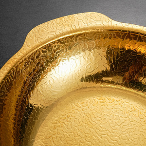 Olla para Mariscos Estilo Coreano de Acero Inoxidable 304 de Alta Calidad, Patrón de Copo de Nieve, <span class=keywords><strong>Sukiyaki</strong></span> Dorado, Cacerola Profunda de Fondo Plano - Product Image 4