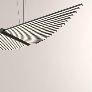 Lámpara Colgante Moderna de Oficina con Diseño de Espina de Pescado, Lámpara LED de Suspensión Creativa en Forma de Espiral para Comedor, Sala de Estar, Lámpara de Araña Negra para Interiores - Product Image 4