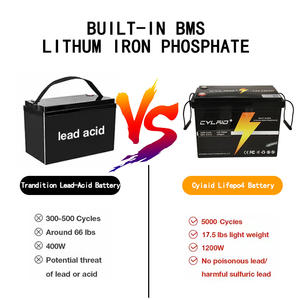 Cylaid Long Life <b>Rechargeable</b> LiFePo4 <b>Battery</b> Pack 12v 300AH 100Ah 200Ah 400Ah Waterproof Heating Li-Ion <b>Battery</b> - Product Image 2