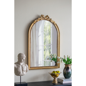 Baroque Style Gold Arch <b>Mirror</b> 23.6 x 37.3 Inches Wall Decor - Product Image 1