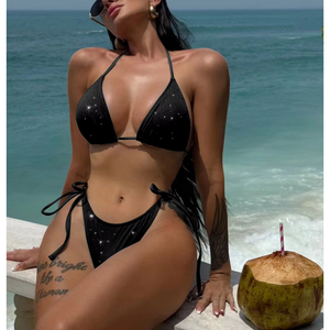 Conjunto de Bikini de Dos Piezas con Tanga y Top Halter para Mujer, Traje de Baño Sexy para Playa y Verano - Product Image 6