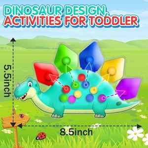 Juguete de Dinosaurio de Plástico para Clasificar Colores, Juguete Antiestrés para Niños de 5 a 7 Años, el Más Vendido para la Educación Temprana Preescolar - Product Image 4