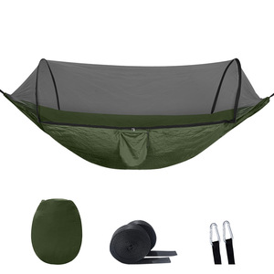 Hamac de parachute d'extérieur imperméable, anti-UV et anti-moustiques avec auvent, hamac de camping en nylon - Product Image 4