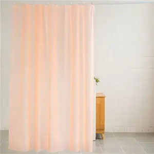 Cortina de chuveiro de banheiro, 90gsm resistente à água, cor sólida, peva, banheiro