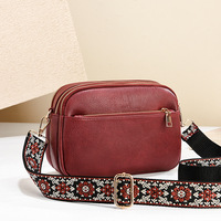 Sac à Bandoulière avec Large Bandoulière en Cuir PU pour Femme, Sac à Bandoulière Carré avec Bandoulière, Vintage