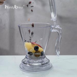 Vaso térmico de plástico translúcido gris de diseño moderno para regalos corporativos, taza de té con infusor y tapa, ¡en oferta! - Product Image 3