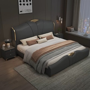 Muebles <span class=keywords><strong>de</strong></span> Dormitorio <span class=keywords><strong>de</strong></span> Madera <span class=keywords><strong>de</strong></span> Lujo, Camas Tapizadas Suaves, Cama Doble King Size, Juego <span class=keywords><strong>de</strong></span> Cama Princesa con Cajones y Diseño <span class=keywords><strong>de</strong></span> Colchón - Product Image 3