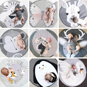 แผ่นรองคลานเด็กอ่อน พับได้ น้ำหนักเบา ลายสัตว์ สำหรับตกแต่งห้องเด็กอ่อนและห้องนอน ใช้เป็นแผ่นรองเปลี่ยนผ้าอ้อมได้ - Product Image 4