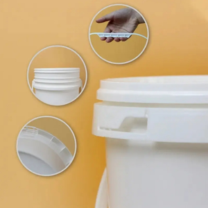 دلو بلاستيكي محكم الإغلاق بدرجة غذائية سعة 1 لتر، 2 لتر، 3 لتر، 4 لتر، 5 لتر مع غطاء ومقبض - Product Image 3