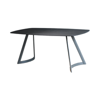 Meubles de salle à manger extensibles et réglables de luxe moderne personnalisés avec pieds en métal, plateau en céramique et table en verre trempé