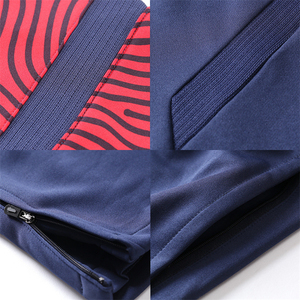 T-shirt à manches longues avec fermeture éclair et pantalon à taille élastique 2 pièces pour hommes, survêtement d'équipe de football, logo personnalisé, qualité stable, 1/4 - Product Image 5