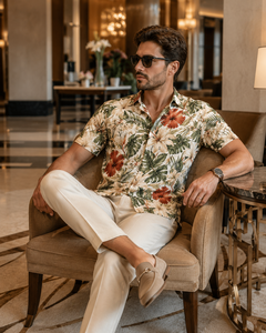 Chemise Hawaïenne Homme Personnalisée à Double Boutonnage Imprimée Numérique Tropicale Manches Courtes Col Classique Écologique Respirante - Product Image 3