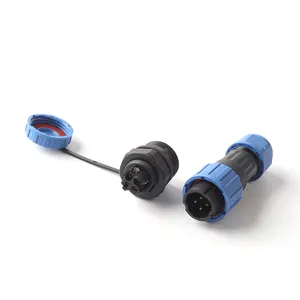 LP16 IP68 Back Nut No Welding Screw Waterproof Power Connector 4 Pin Circular Aviation Connectors Plug Female Socket Male Wiring