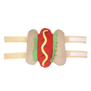 Divertida mascota Halloween hamburguesa invierno perro caliente en forma cómodo disfraz de perro mascota - Product Image 1