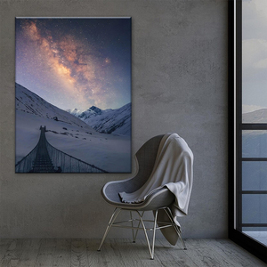 Peinture sur toile imprimée <span class=keywords><strong>Paysage</strong></span> sacré des montagnes enneigées du Népal Décoration murale Art Impression Ciel étoilé du Népal - Product Image 2