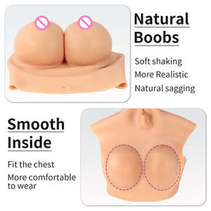 K-Cup <span class=keywords><strong>Gros</strong></span> Seins Poitrine Silicone Poitrine Avec Nombril Réaliste Faux Seins Pour Halloween Déguisement Mascarade - Product Image 6