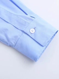 Nouveautés Printemps 2025 – <span class=keywords><strong>Blouse</strong></span> décontractée en mousseline de soie confortable pour femme, à manches longues, boutonnée, col à revers, style vintage uni - Product Image 5