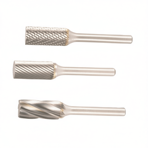 Fraise rotative cylindrique en carbure monobloc Ttake 12,7 mm x 25 mm pour le meulage et le polissage des métaux - Product Image 2