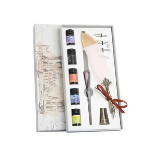 Vente chaude Vintage <span class=keywords><strong>Plume</strong></span> <span class=keywords><strong>Plume</strong></span> Encre Stylo <span class=keywords><strong>Verre</strong></span> Trempé Stylo Ensemble 5 Pointes De Remplacement 4 Encres <span class=keywords><strong>Calligraphie</strong></span> Fontaine Dip Pen Ensemble - Product Image 5