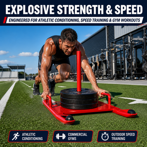 Traîneau de fitness à charge lourde, direct usine, pour entraînement de puissance, de vitesse et de conditionnement physique sur gazon et neige, avec fonctions de poussée et de traction - Product Image 2