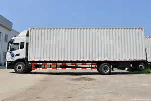 Dongfeng KR 4x2 화물 밴 트럭 디젤 연료 8 톤 적재 용량 9.8m 길이 컨테이너 유로 4 빠른 기어 박스 왼쪽