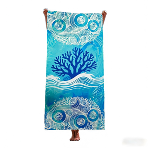 Serviette de plage en microfibre imprimée sans sable, design tendance, haute qualité, personnalisable, avec emballage – Meilleure vente - Product Image 2