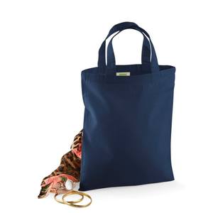 Mini sac fourre-tout en coton, couleur marine française, taille unique, style décontracté, sac promotionnel - Product Image 1