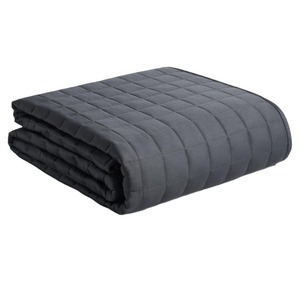 Manta Ponderada de Algodón Puro Gris Oscuro, Manta de Gravedad Acolchada Refrescante para Verano, para Dormir en la Cama - Product Image 5