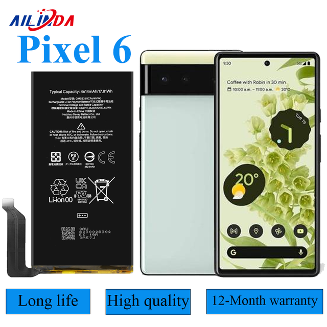 Hot Selling for Google Pixel 2 3 4 XL 1 3 4 5 6 7 4A 6A 7A 4G 6 7 9 Pro Original Mobile Phone Lithium Battery