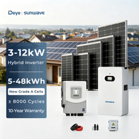 Système solaire de stockage de batterie Deye SUN-(7-12)K-SG06LP1-EU-BM3 48V 16kWh 32kWh 48kWh Alimentation de secours pour maison et bureau UE