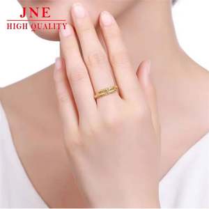 Love You Forever Anillos para hombres y mujeres Anillo chapado en oro del encantamiento del aro dorado Gold Ruyi Golden - Product Image 4