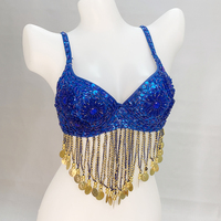 Nouveau soutien-gorge de danse du ventre pour femme avec franges à sequins, idéal pour les soirées en boîte de nuit, les raves, les EDC, les spectacles de showgirl, le Mardi Gras, les DJ et les performances de danseuses sur scène
