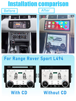 Panneau AC 10 pouces IPS écran tactile LCD GPS navigateur Plug Play climatiseur Land Rover Range Rover Sport L494 2013-2017