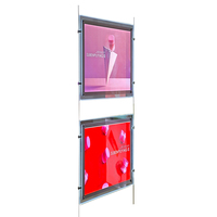Emlak ajansı A1/A2/A3/A4 LED lambalı Poster kristal çerçeveli ışık kutusu penceresi ekran