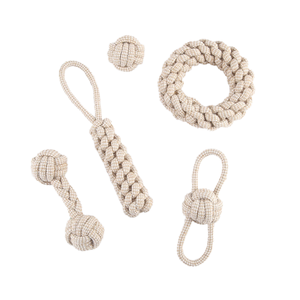 Jouets à mâcher pour animaux de compagnie en corde de coton tressée, durables, mignons, classiques, modernes et tendance, pour le nettoyage des dents des chiens en extérieur – Vente en gros - Product Image 1