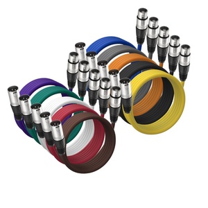 Micro mic cáp XLR 3pin vá chì cân bằng Nam sang nữ cắm DMX Cáp đa màu XLR 3 Lõi cáp - Product Image 2