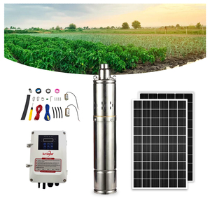 Pompe à eau solaire 100W 24V DC sans balais en acier inoxydable pour puits profond, pompe solaire à vis de 3 pouces - Product Image 2