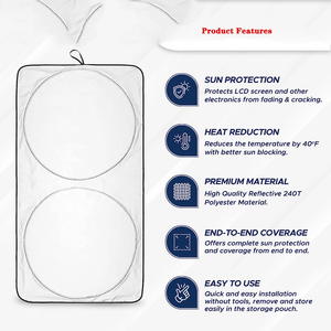 <span class=keywords><strong>Pare</strong></span>-soleil rétractable et pliable pour <span class=keywords><strong>pare</strong></span>-<span class=keywords><strong>brise</strong></span> de voiture avec logo personnalisé - Product Image 3